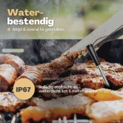 Vulpes Kitchen® Vleesthermometer Pro - Draadloos - Bluetooth & App - 2 In 1 Oventhermometer - RVS & Fast Charger - 30 Meter -Merkloos Winkel 1200x1200 5088