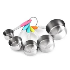 10-Delige Maatbeker & Maatlepel Set - Meetlepels Maatcups - Measuring Cups Spoons - Maatschepjes & Bekers - Grammen & ML Afwegen - Kleuren -Merkloos Winkel 1200x1200 5100
