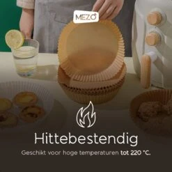MEZO Airfryer Bakpapier 100 Stuks - 20cm - Heteluchtfriteuse Wegwerpbakjes - Geschikt Voor AirFryer Wegwerpbakjes - Bakpapier - Wegwerp Bakjes (100 Stuks) - Wegwerppapier 100 Stuks - Bakjes - Bakpapier Rond -Merkloos Winkel 1200x1200 5171