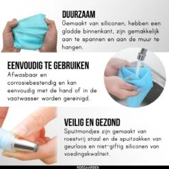 Spuitzak Met Spuitmondjes | Herbruikbaar | 14 Spuitmondjes | Blauw -Merkloos Winkel 1200x1200 5176