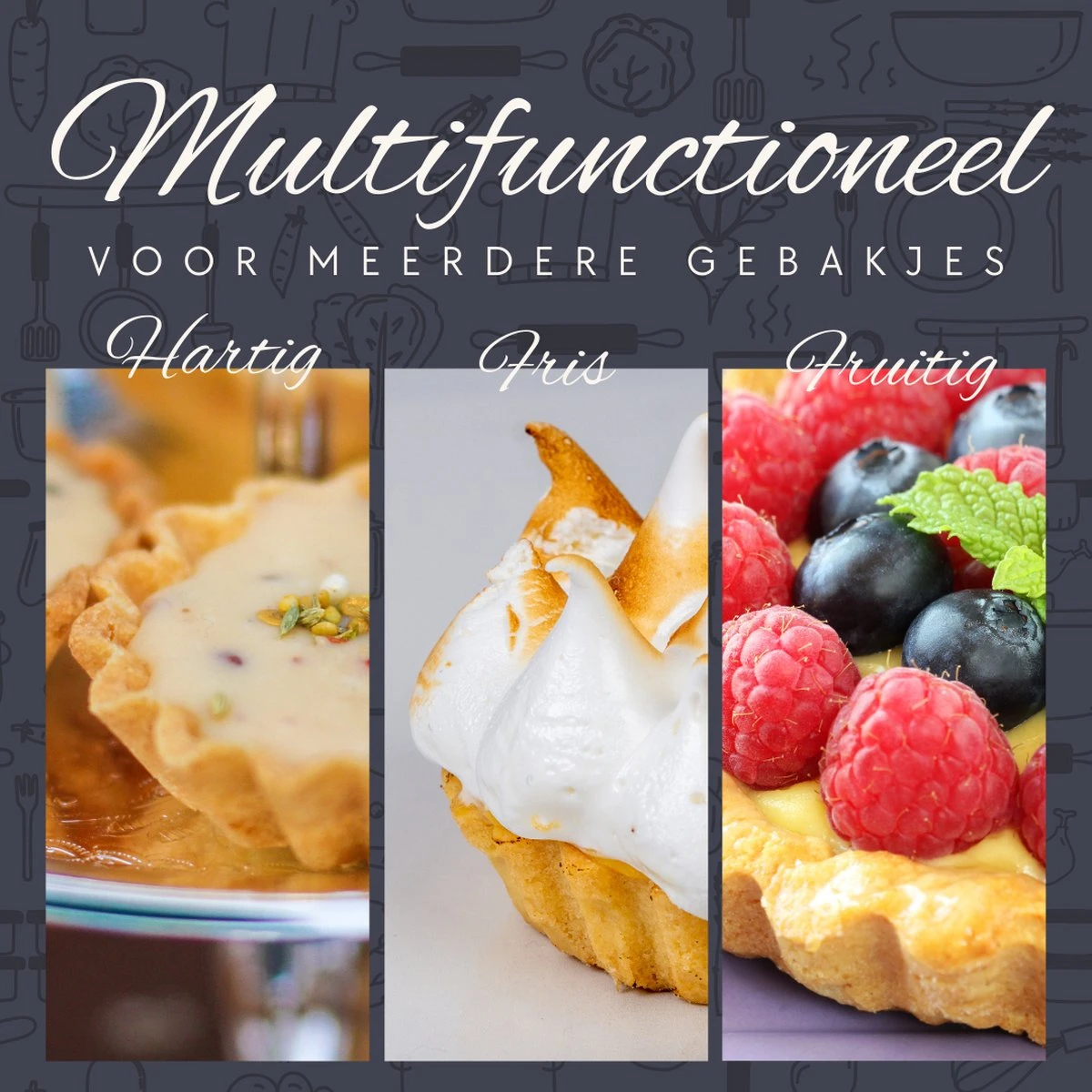 Keufens Tartelettevormen | Ø10 Cm | Set Van 6 Stuks | Ovenbestendig | Magnetronbestendig | Quichevormpjes | Mini Quichevormpjes 4 Keufens Tartelettevormen | Ø10 Cm | Set Van 6 Stuks | Ovenbestendig | Magnetronbestendig | Quichevormpjes | Mini Quichevormpjes - Afbeelding 4