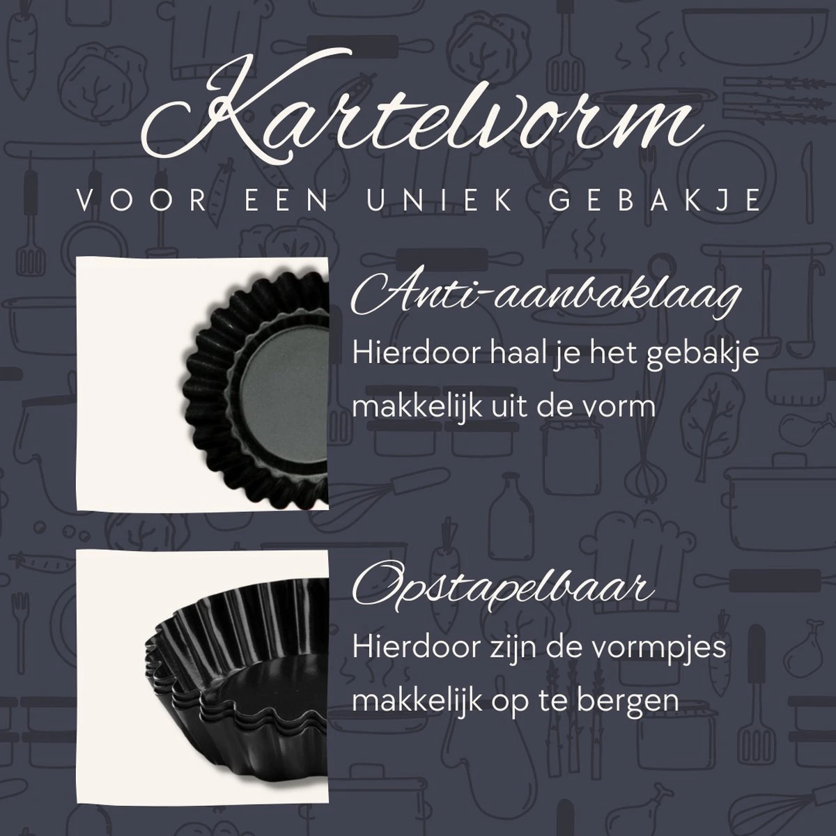 Keufens Tartelettevormen | Ø10 Cm | Set Van 6 Stuks | Ovenbestendig | Magnetronbestendig | Quichevormpjes | Mini Quichevormpjes 5 Keufens Tartelettevormen | Ø10 Cm | Set Van 6 Stuks | Ovenbestendig | Magnetronbestendig | Quichevormpjes | Mini Quichevormpjes - Afbeelding 5