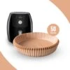 Inventum - Airfryer Bakpapier - Air Fryer Wegwerpbakjes - 50 Stuks - Bruin - Natuurlijk Papier