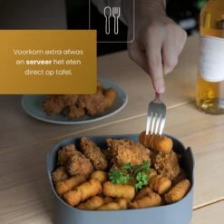 Airfryer Bakpapier - Airfryer Siliconen Bakje - Alleen Geschikt Voor XXL Ø 20,5 CM - Siliconen Airfryer Mand - Kitchen Royal® -Merkloos Winkel 1200x1200 5243