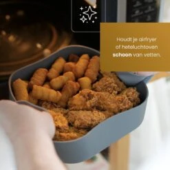 Airfryer Bakpapier - Airfryer Siliconen Bakje - Alleen Geschikt Voor XXL Ø 20,5 CM - Siliconen Airfryer Mand - Kitchen Royal® -Merkloos Winkel 1200x1200 5246