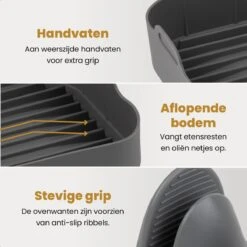Airfryer Bakpapier - Airfryer Siliconen Bakje - Alleen Geschikt Voor XXL Ø 20,5 CM - Siliconen Airfryer Mand - Kitchen Royal® -Merkloos Winkel 1200x1200 5250