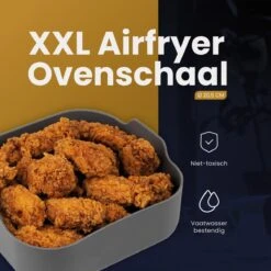 Airfryer Bakpapier - Airfryer Siliconen Bakje - Alleen Geschikt Voor XXL Ø 20,5 CM - Siliconen Airfryer Mand - Kitchen Royal® -Merkloos Winkel 1200x1200 5251