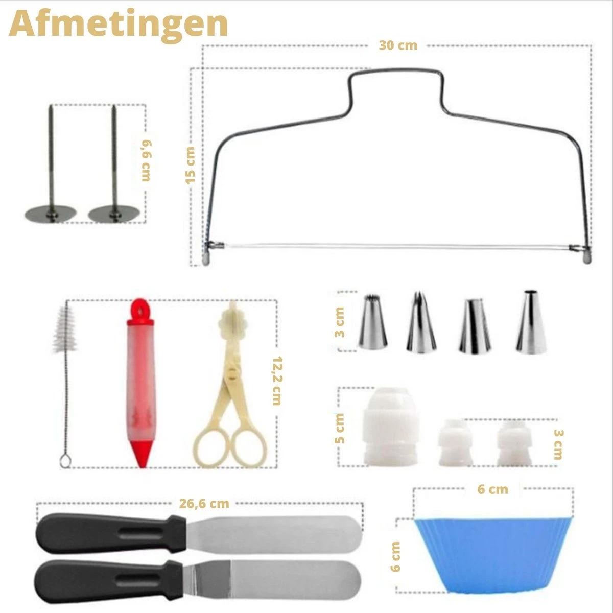 MaxedMore 106-Delige Luxe Taart Decoratie Set - Met E-Book - Benodigdheden Voor Het Decoreren Van Taarten En Cupcakes - Taartdecoratie Voor Verjaardag - Verjaardagstaart Versiering - Draaibaar Taartplateau Op Voet - Nylon En Wegwerp Spuitzak 4 MaxedMore 106-Delige Luxe Taart Decoratie Set - Met E-Book - Benodigdheden Voor Het Decoreren Van Taarten En Cupcakes - Taartdecoratie Voor Verjaardag - Verjaardagstaart Versiering - Draaibaar Taartplateau Op Voet - Nylon En Wegwerp Spuitzak - Afbeelding 4