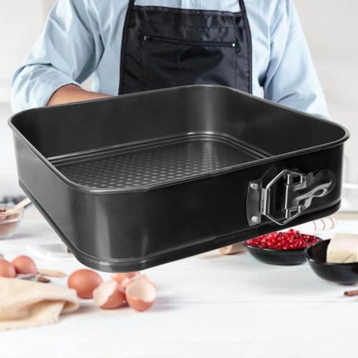 Merkloos Decopatent® Vierkante Springvorm Bakvorm - Ø26 Cm - Vierkant - Metaal - Bakvorm - Cakevorm - Taartvorm 1 Merkloos Decopatent® Vierkante Springvorm Bakvorm - Ø26 Cm - Vierkant - Metaal - Bakvorm - Cakevorm - Taartvorm