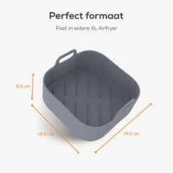 KitchenLove Airfryer Siliconen Bakje - XL - Set Van 2 - Bakpapier - Mand - Accesoires - 20CM - Vierkant -Merkloos Winkel 1200x1200 5334