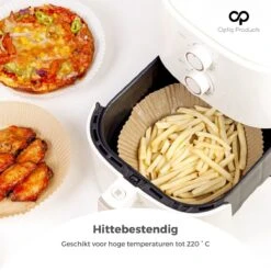 Optiq Products® Airfryer Bakpapier 20cm - 50 Stuks - Wegwerp Bakjes Voor Airfryer XL En XXL Heteluchtfriteuse Wegwerpbakjes - Airfryer Bakvorm - Airfryer Accesoires - Bakpapier - Rond -Merkloos Winkel 1200x1200 5345