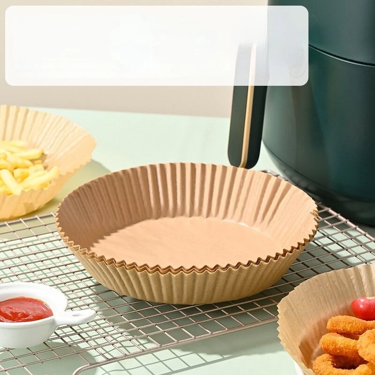 LJP - 100 Stuks - Airfryer Wegwerpbakjes - 16 Centimeter - Bakpapier - Airfryer Accesoires - Luchtfriteuse Wegwerp Bakjes - 100 Stuks 5 LJP - 100 Stuks - Airfryer Wegwerpbakjes - 16 Centimeter - Bakpapier - Airfryer Accesoires - Luchtfriteuse Wegwerp Bakjes - 100 Stuks - Afbeelding 5