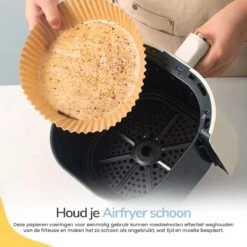 Merkloos AirFryer Wegwerpbakjes | AirFryer Bakpapier | Airfryer Accesoires | AirFryer Papieren Bakjes | Air Fryer Wegwerp Bakjes | Airfryer XXL | Luchtfriteuse Wegwerp Bakjes| 16CM | 30 Stuks | Bruin