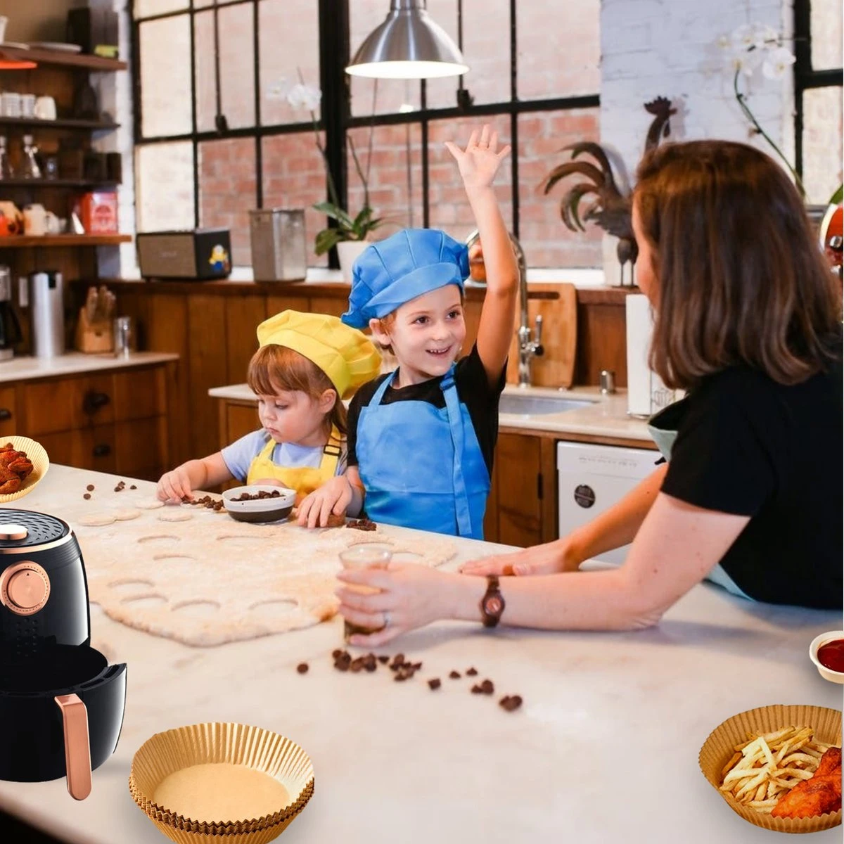 Beyeza Airfryer Bakpapier - Geschikt Voor Airfryer XL En XXL - Wegwerpbakjes - 20 Tot 23cm - 50 Stuks 6 Beyeza Airfryer Bakpapier - Geschikt Voor Airfryer XL En XXL - Wegwerpbakjes - 20 Tot 23cm - 50 Stuks - Afbeelding 6