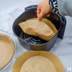MENSMUNDI® Airfryer Bakpapier XL En XXL - Wegwerpbakjes - Gratis Kookboek (E-book) - 20 Tot 23 Cm - 100 Stuks -Merkloos Winkel 1200x1200 5445