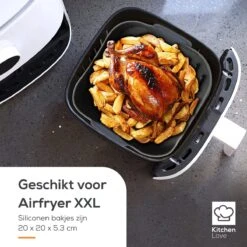 KitchenLove Airfryer Siliconen Bakje - XXL - Set Van 2 - Bakpapier - Mand - Accesoires - 20,5CM - Vierkant 13 KitchenLove Airfryer Siliconen Bakje - XXL - Set Van 2 - Bakpapier - Mand - Accesoires - 20,5CM - Vierkant -Merkloos Winkel 1200x1200 5475