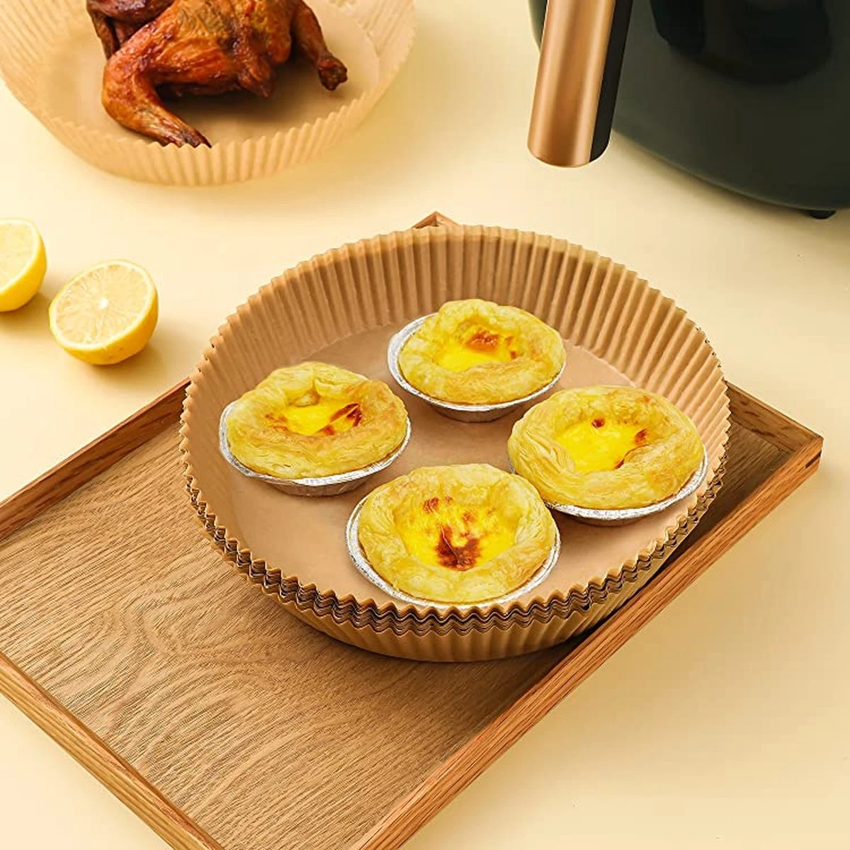 ByLife® Airfryer Bakpapier - Wegwerpbakjes Voor Airfryer - 100 Stuks - 20 CM 8 ByLife® Airfryer Bakpapier - Wegwerpbakjes Voor Airfryer - 100 Stuks - 20 CM - Afbeelding 8