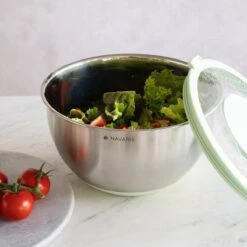 Navaris Roestvrijstalen Kommen Met Deksel - Set Van 2 Mengkommen Met Deksels En 3 Raspen - 1,4L En 4,7L Slakommen Met 3 Soorten Raspen - In Mintgroen -Merkloos Winkel 1200x1200 5514