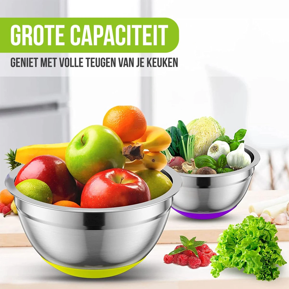 Strex Mengkommen Set 5 Delig - RVS - Mengkom Met Deksel - Beslagkom Met Deksel 5 Strex Mengkommen Set 5 Delig - RVS - Mengkom Met Deksel - Beslagkom Met Deksel - Afbeelding 5
