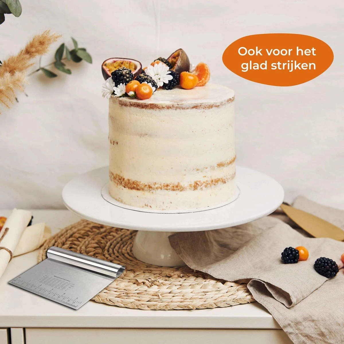 Merkloos Deegsnijder - Deegschraper - Deegsteker - Deegkrabber - Gladstrijker - Keukenschraper - RVS - Inclusief Maateenheden 2 Merkloos Deegsnijder - Deegschraper - Deegsteker - Deegkrabber - Gladstrijker - Keukenschraper - RVS - Inclusief Maateenheden - Afbeelding 2