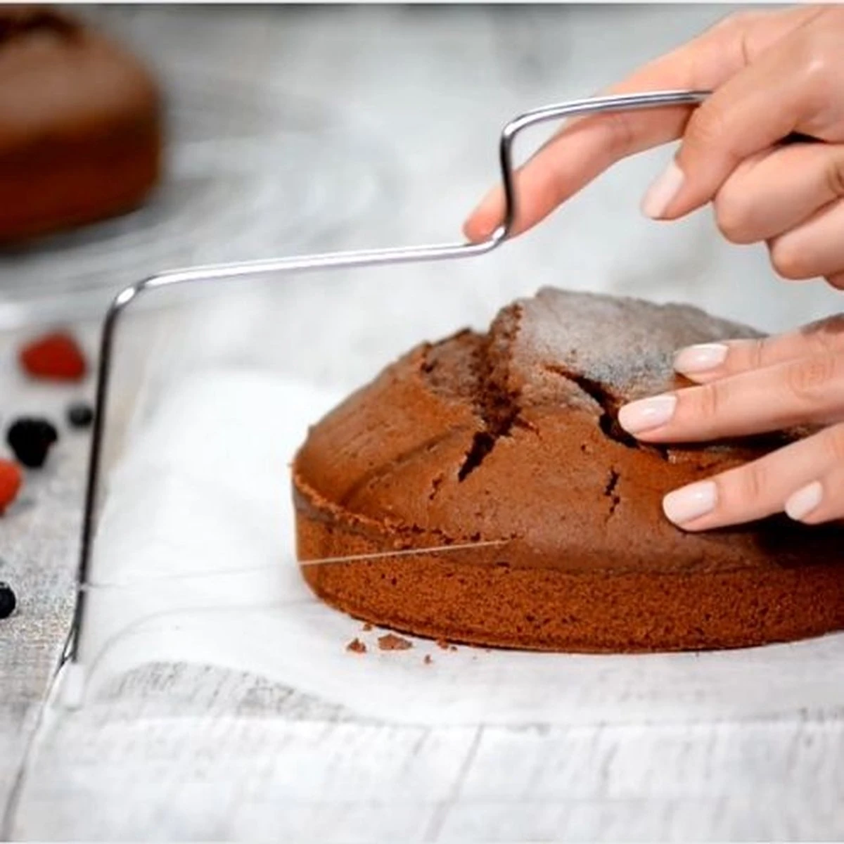 Merkloos Professionele Taartzaag - RVS 4 Merkloos Professionele Taartzaag - RVS - Afbeelding 4