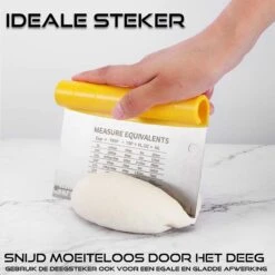 Homewell Deegschraper & Deegsteker | Pizza Mes - Groentesnijder - Deegsnijder - Cake & Taart Schraper - RVS -Merkloos Winkel 1200x1200 5613