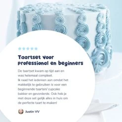 Perow Taart Decoratie Set - 108 Delig - Bakset Kinderen - Taart & Cupcake Versiering - Draaibaar Taartplateau + Herbruikbare Spuitzak + Cupcake Vormpjes -Merkloos Winkel 1200x1200 5625