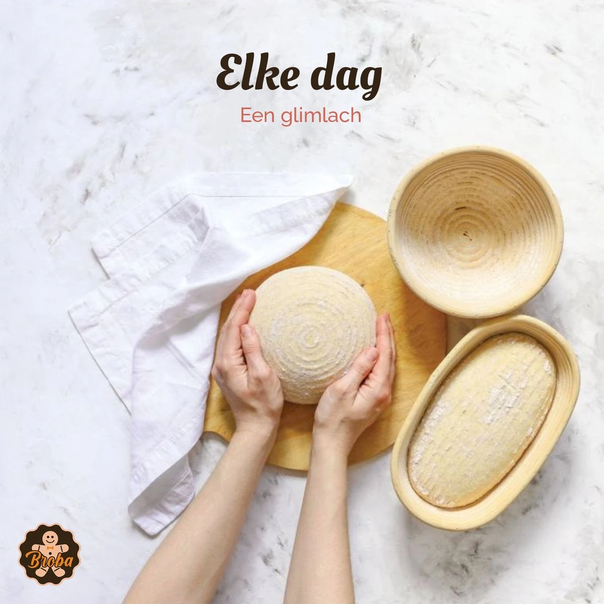 Broba Rijsmandje Rond Met Deegkleed – Rattan Broodvorm 5 Broba Rijsmandje Rond Met Deegkleed – Rattan Broodvorm - Afbeelding 5