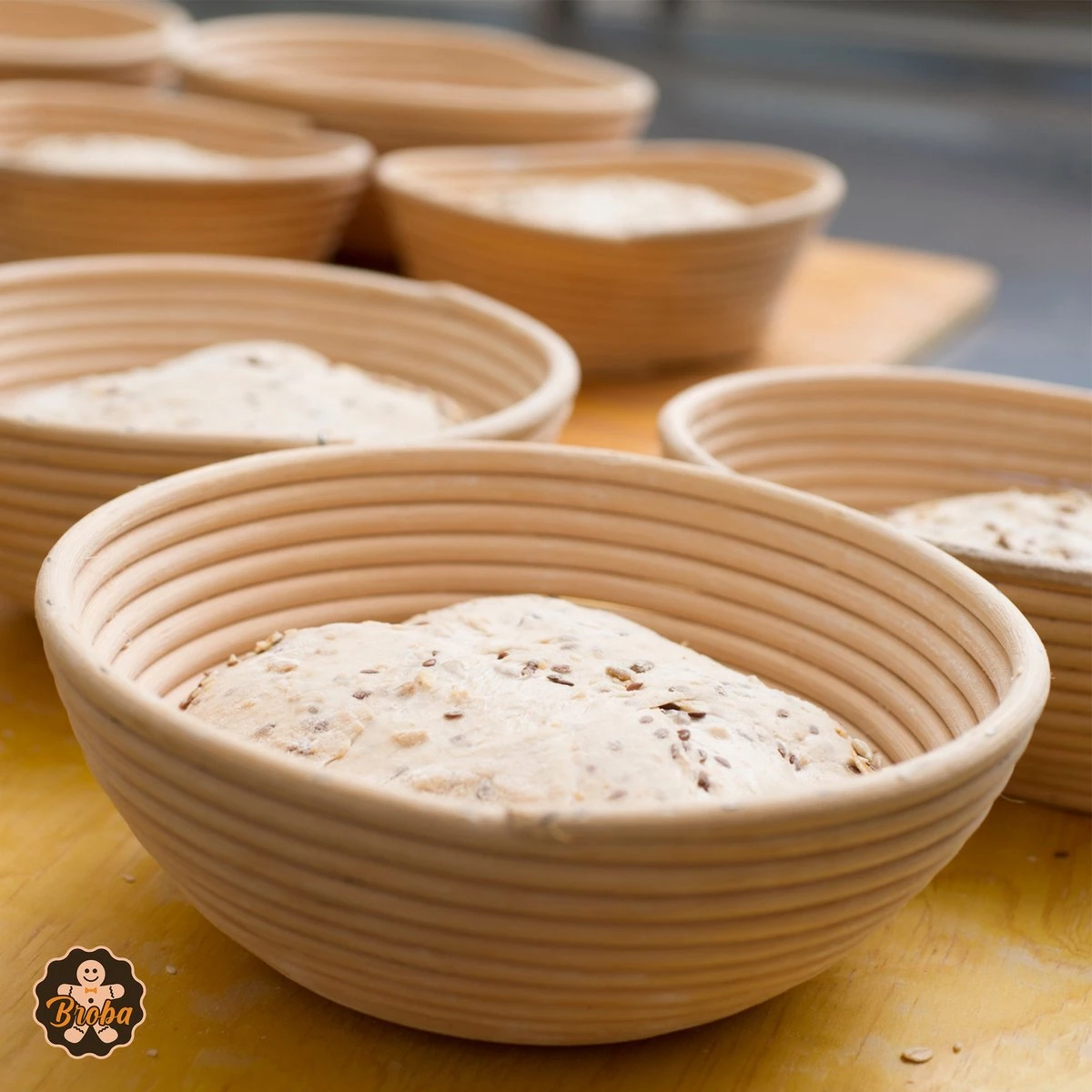 Broba Rijsmandje Rond Met Deegkleed – Rattan Broodvorm 8 Broba Rijsmandje Rond Met Deegkleed – Rattan Broodvorm - Afbeelding 8