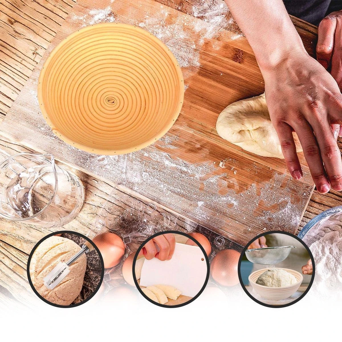 Merkloos Rijsmandje - Inc. Gratis Deegkleed + Mesje - Ø 23 Cm - Rijsmand - Banneton - Rijsmandje Rond - Kerstcadeau - Voor Mannen - Voor Vrouwen - Kerst Cadeau Voor Man - Vrouw - Cadeau Voor Man - Vrouw - Sinterklaas Cadeautjes - Mannen - Vrouwen 3 Merkloos Rijsmandje - Inc. Gratis Deegkleed + Mesje - Ø 23 Cm - Rijsmand - Banneton - Rijsmandje Rond - Kerstcadeau - Voor Mannen - Voor Vrouwen - Kerst Cadeau Voor Man - Vrouw - Cadeau Voor Man - Vrouw - Sinterklaas Cadeautjes - Mannen - Vrouwen - Afbeelding 3