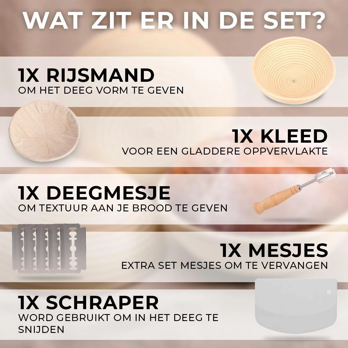 Merkloos Rijsmandje - Inc. Gratis Deegkleed + Mesje - Ø 23 Cm - Rijsmand - Banneton - Rijsmandje Rond - Kerstcadeau - Voor Mannen - Voor Vrouwen - Kerst Cadeau Voor Man - Vrouw - Cadeau Voor Man - Vrouw - Sinterklaas Cadeautjes - Mannen - Vrouwen 5 Merkloos Rijsmandje - Inc. Gratis Deegkleed + Mesje - Ø 23 Cm - Rijsmand - Banneton - Rijsmandje Rond - Kerstcadeau - Voor Mannen - Voor Vrouwen - Kerst Cadeau Voor Man - Vrouw - Cadeau Voor Man - Vrouw - Sinterklaas Cadeautjes - Mannen - Vrouwen - Afbeelding 5