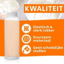 Merkloos Innovaland Doseerfles 23cl - Knijpfles - Voor Beslag, Sauzen, Dressing - Beslagspuit - Garneerfles - Beslagfles - Doseerfles Poffertjes -Merkloos Winkel 1200x1200 5674