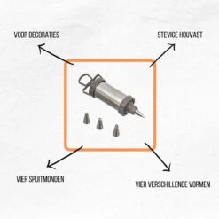 Orange85 RVS Garneerspuit - Met 4 Spuitmonden - Garneren - Decoreren - Versieren -Merkloos Winkel 1200x1200 5712