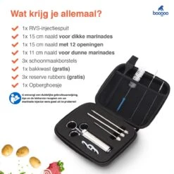 BooGoo® – Professionele RVS Marinade Injectiespuit Deluxe – Marinade Injector Inclusief Tas En Accessoires – Vlees Injectiespuit – Marinade Spuit - Marinade Kwast – BBQ Injectie Spuit Accesoires -Merkloos Winkel 1200x1200 5729