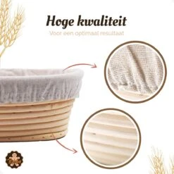 Broba Rijsmandje Brood Bakken Set – Incl. RVS Deegmesje En Deegschraper En Broodzak – Lame – Deegsteker - Bakspullen -Merkloos Winkel 1200x1200 5745