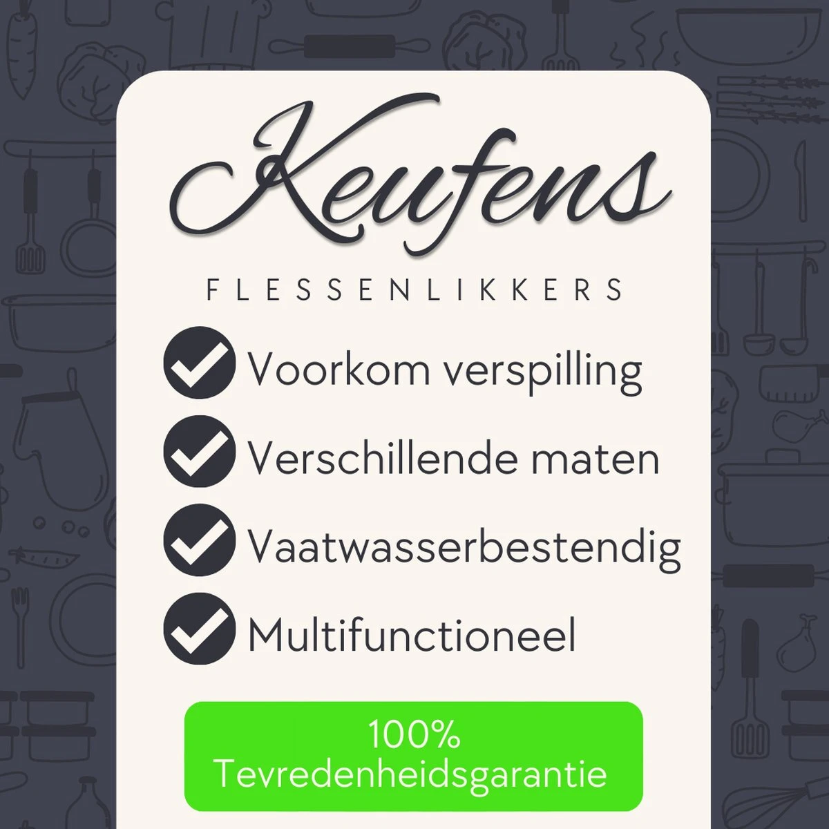 Keufens Flessenlikker | Set Van 4 | Vaatwasserbestendig | Zwart | Siliconen | Pannenlikker | Pottenlikker | Flessenschraper | Flessentrekker 2 Keufens Flessenlikker | Set Van 4 | Vaatwasserbestendig | Zwart | Siliconen | Pannenlikker | Pottenlikker | Flessenschraper | Flessentrekker - Afbeelding 2