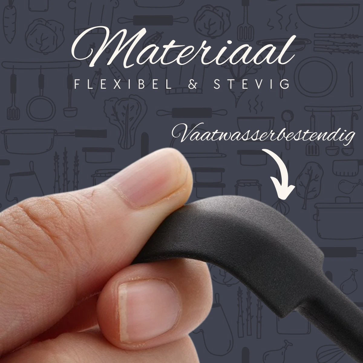 Keufens Flessenlikker | Set Van 4 | Vaatwasserbestendig | Zwart | Siliconen | Pannenlikker | Pottenlikker | Flessenschraper | Flessentrekker 6 Keufens Flessenlikker | Set Van 4 | Vaatwasserbestendig | Zwart | Siliconen | Pannenlikker | Pottenlikker | Flessenschraper | Flessentrekker - Afbeelding 6