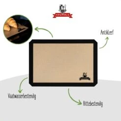 Siliconen Bakmat - Hittebestendig Tot 250 Graden - 42x30 Cm - Beige & Zwart -Merkloos Winkel 1200x1200 5806