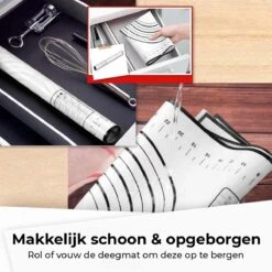 Bondoo Deegmat 50x40cm - Silicone - Zwart - Inclusief Deegschraper -Merkloos Winkel 1200x1200 5821