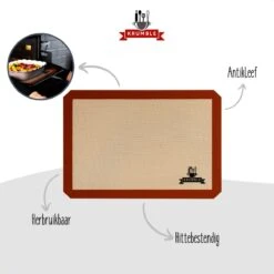 Krumble Siliconen Bakmat - Anti-kleef - 42x30cm - Beige & Bruin -Merkloos Winkel 1200x1200 5835