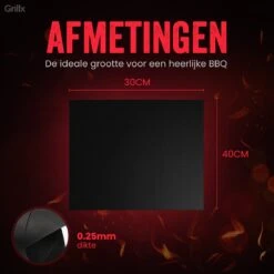 GrillX Barbecue Mat - 6 Stuks - Herbruikbare Bakmat - 40 X 33 Cm - Anti-kleef Ovenmat - BBQ Accesoires - BBQ Matje Grill Mat -Merkloos Winkel 1200x1200 5856