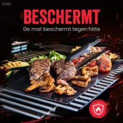 GrillX Barbecue Mat - 6 Stuks - Herbruikbare Bakmat - 40 X 33 Cm - Anti-kleef Ovenmat - BBQ Accesoires - BBQ Matje Grill Mat -Merkloos Winkel 1200x1200 5859