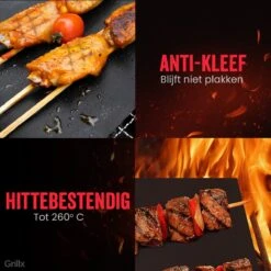GrillX Barbecue Mat - 6 Stuks - Herbruikbare Bakmat - 40 X 33 Cm - Anti-kleef Ovenmat - BBQ Accesoires - BBQ Matje Grill Mat -Merkloos Winkel 1200x1200 5860