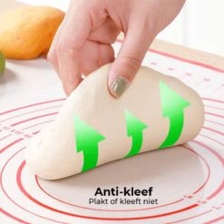 Bondoo Deegmat 50x40cm - Silicone - Rood - Inclusief Deegschraper -Merkloos Winkel 1200x1200 5883