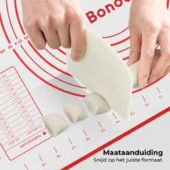 Bondoo Deegmat 50x40cm - Silicone - Rood - Inclusief Deegschraper -Merkloos Winkel 1200x1200 5885