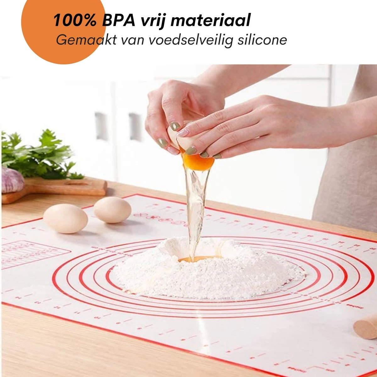 Merkloos Deegmat - Bakmat - Ovenmat - Bakken - Koken - BPA Vrij - Herbruikbaar - 1 Stuk 3 Merkloos Deegmat - Bakmat - Ovenmat - Bakken - Koken - BPA Vrij - Herbruikbaar - 1 Stuk - Afbeelding 3