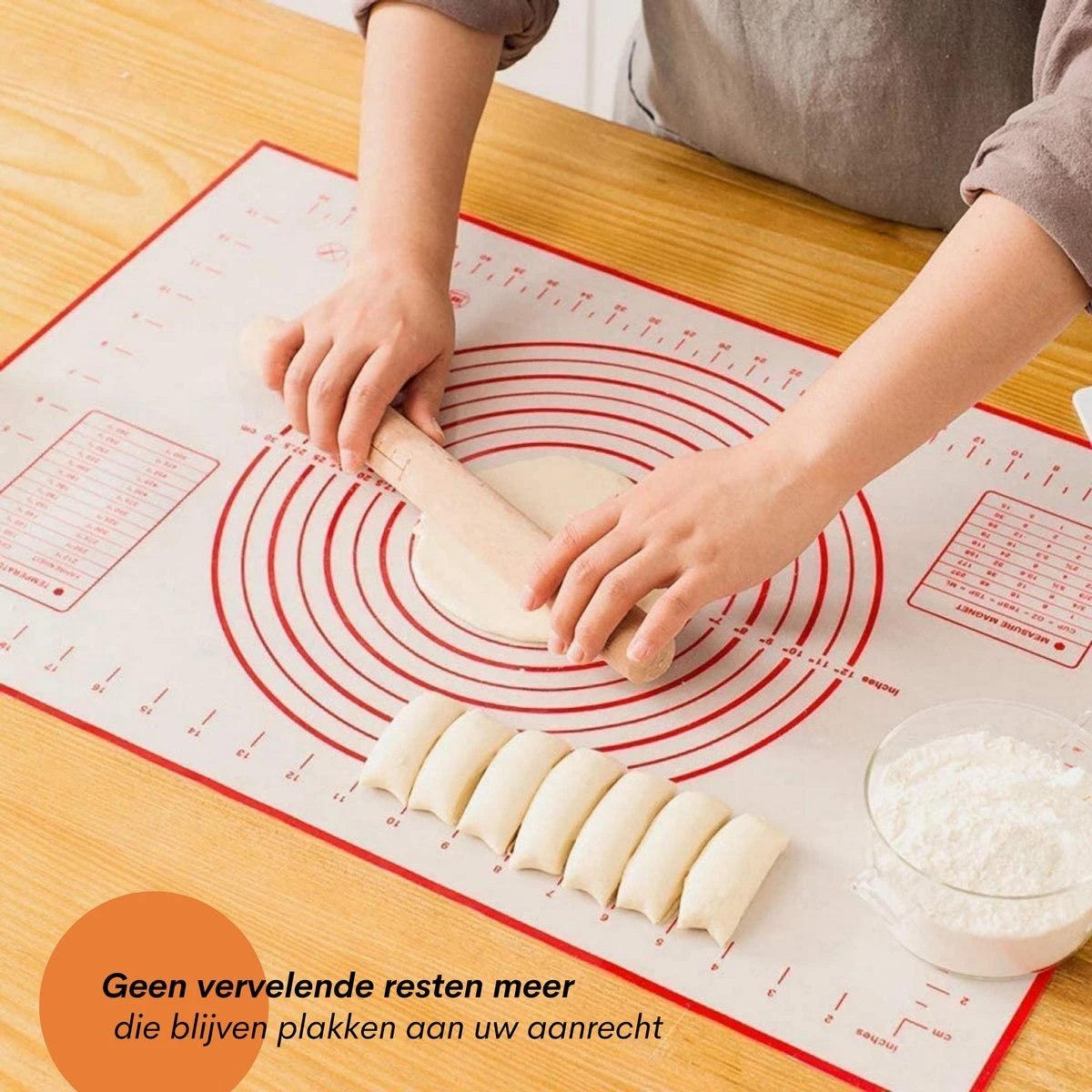 Merkloos Deegmat - Bakmat - Ovenmat - Bakken - Koken - BPA Vrij - Herbruikbaar - 1 Stuk 4 Merkloos Deegmat - Bakmat - Ovenmat - Bakken - Koken - BPA Vrij - Herbruikbaar - 1 Stuk - Afbeelding 4