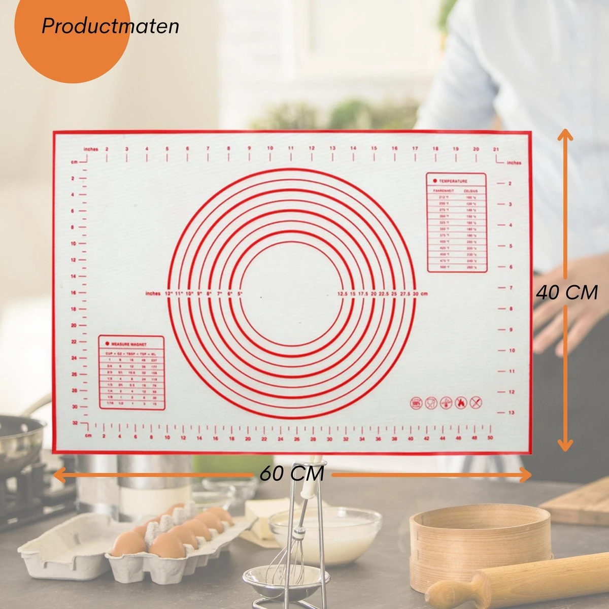 Merkloos Deegmat - Bakmat - Ovenmat - Bakken - Koken - BPA Vrij - Herbruikbaar - 1 Stuk 8 Merkloos Deegmat - Bakmat - Ovenmat - Bakken - Koken - BPA Vrij - Herbruikbaar - 1 Stuk - Afbeelding 8