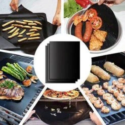 Coninx Bakmat - Teflon Ovenmat - Grill Mat - BBQ Mat - Herbruikbaar En Niet-klevend - 3 Stuks - Vaatwasserbestendig - Zwart -Merkloos Winkel 1200x1200 5925