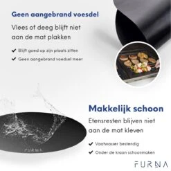 Bakmat & BBQ Accesoires Ovenmat Barbecue Anti-Kleef - 3 Stuks Deegmat Mat - Incl. Bakkwast - FURNA® -Merkloos Winkel 1200x1200 5939